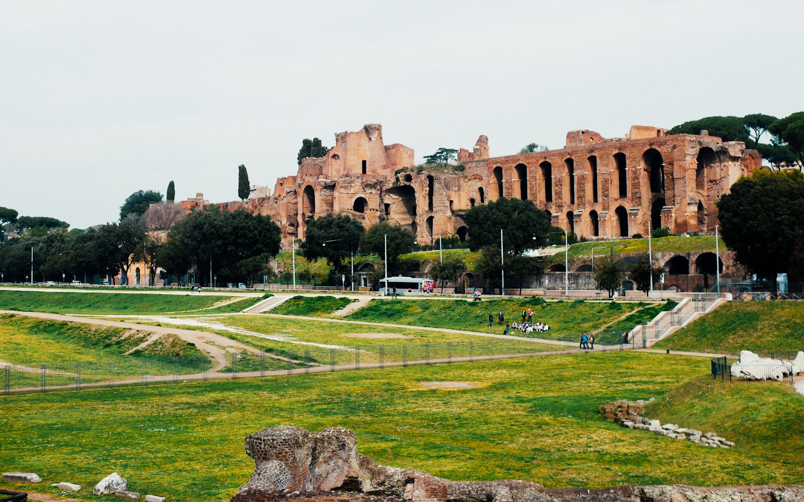 Roman ruins and historic streets