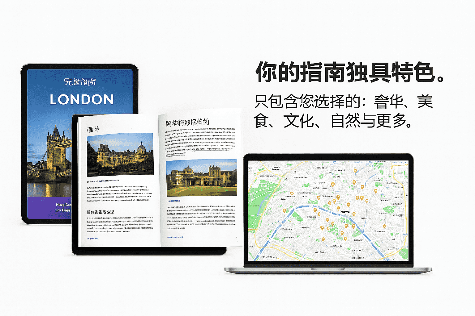 你的指南独一无二：个性化中文旅行指南，附带交互式地图与兴趣选项 — Paffing