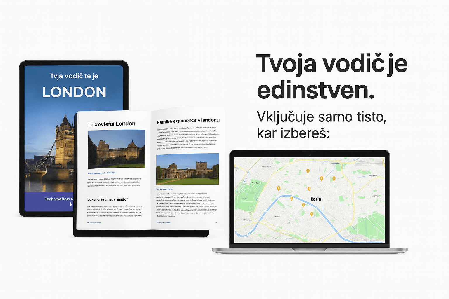 Paffing AI potovalni vodič: prilagojen PDF načrt in interaktivni zemljevid