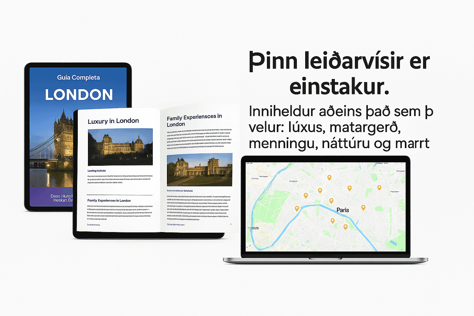 Paffing gervigreindarferðahandbók: persónuleg ferðáætlun, gagnvirkt kort og niðurhalanlegt PDF